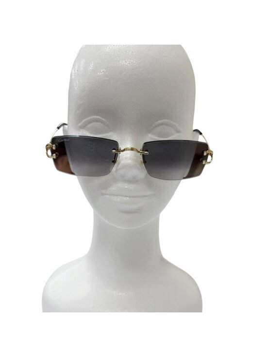 Cartier 001 L 140 Decor C de Cartier Square Rimless Sunglasses Eyewear main image 6